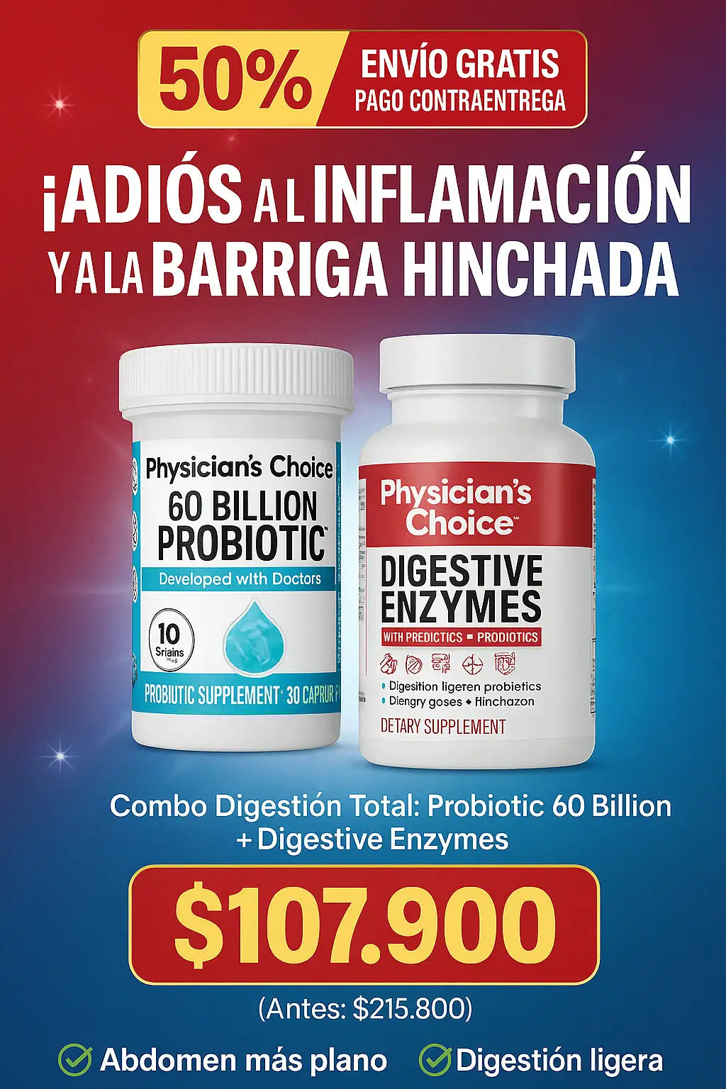 COMBO ENZIMAS Y PROBIOTICOS