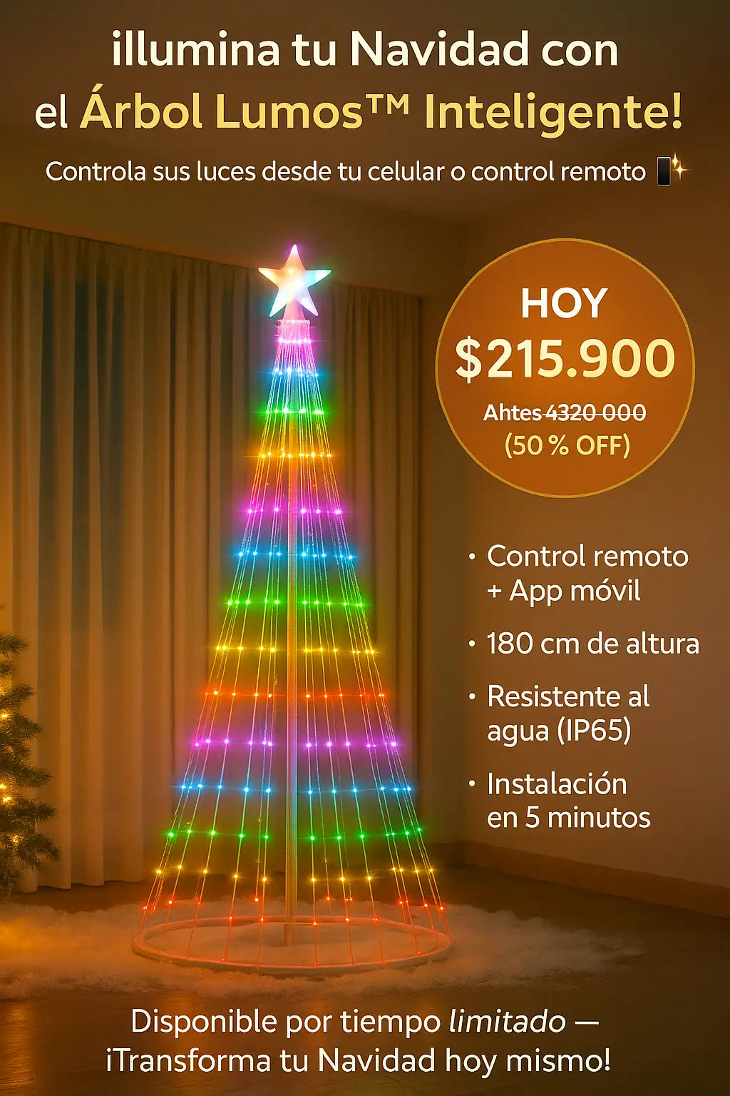 ARBOL DE NAVIDAD LUMOS INTELIGENTE